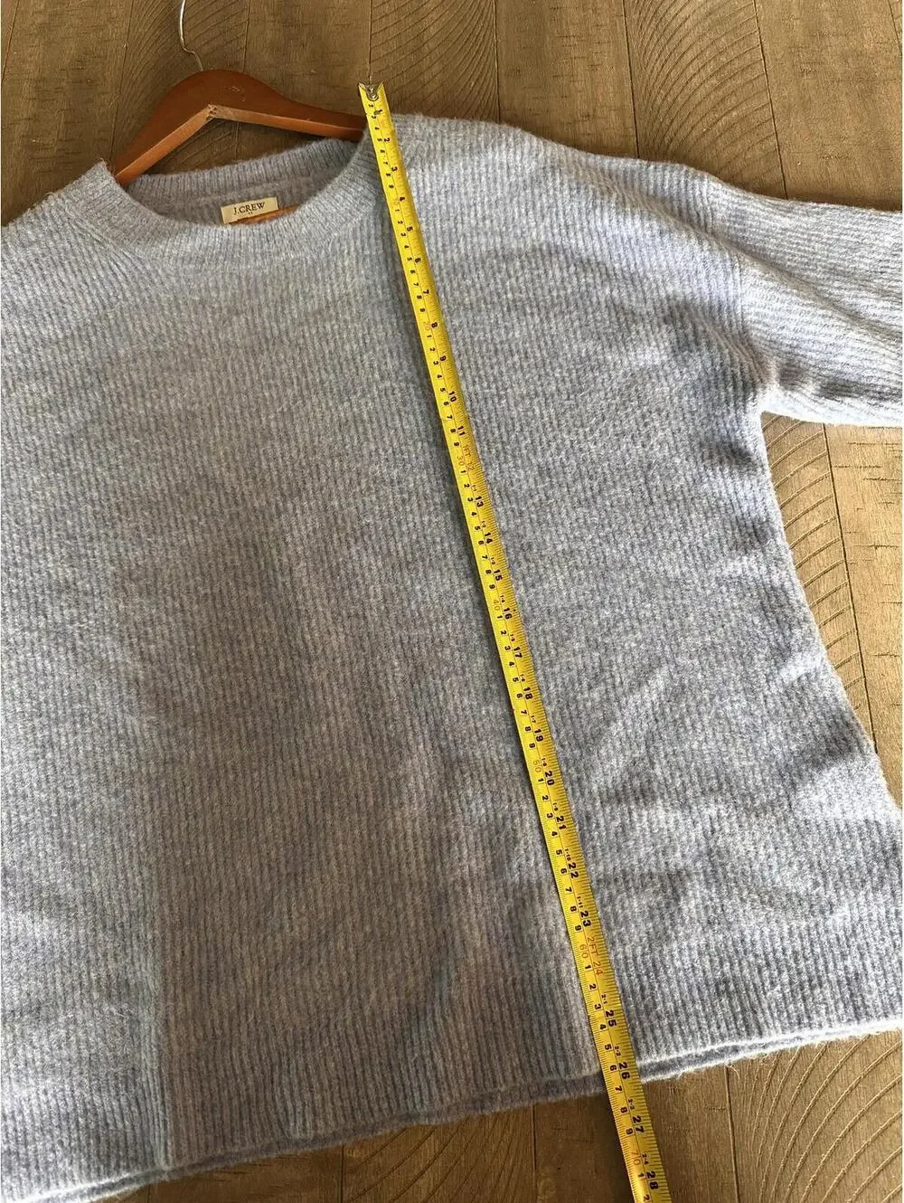 J.Crew Extra Soft Wool Blend Crewneck Pullover Sweater Blue Women’s size Large